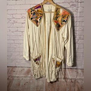 Vintage Southwest Style Long Jacket by Charle Casuals